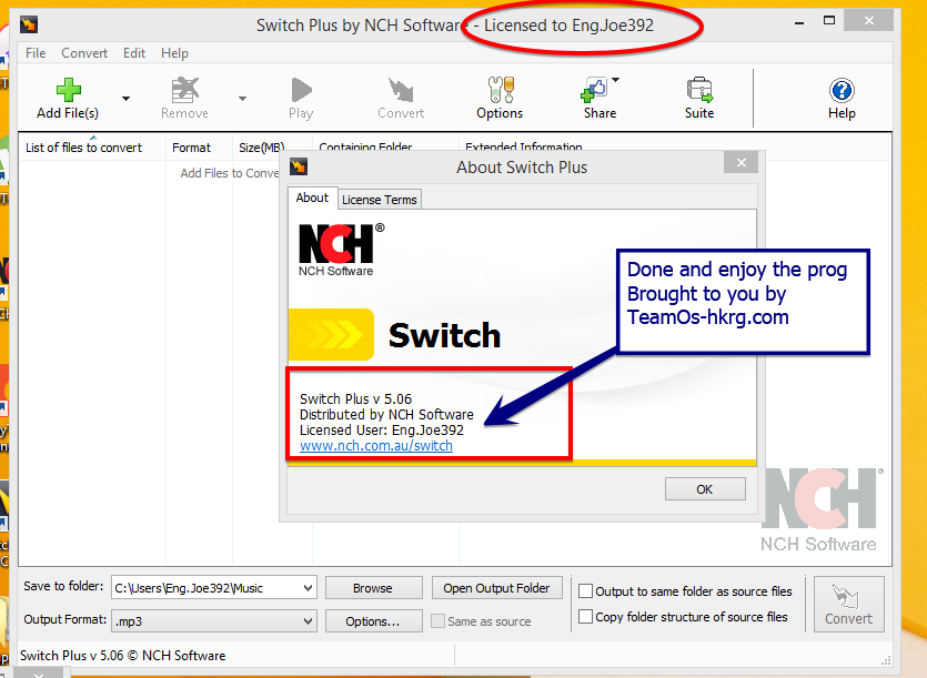 Nch switch activation code